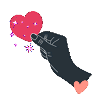 Gif animé coeur mains